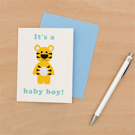 Congratulations on the safe arrival of your newest family member!! It's A Baby Boy Card | Rex London