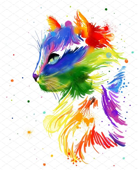 50 Cute Rainbow Cat Drawing Aleya Wallpaper