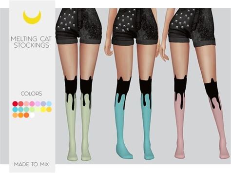 Kalewa As Stockings Melting Cat Cat Stockings Sims 4 Mm Cc Sims