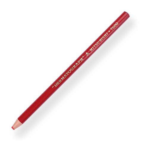 Uni Ball Dermatograph 7600 Colored Pencil Red — Stationery Pal