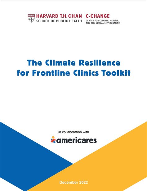 Climate Resilience For Frontline Clinics Toolkit Preventionweb