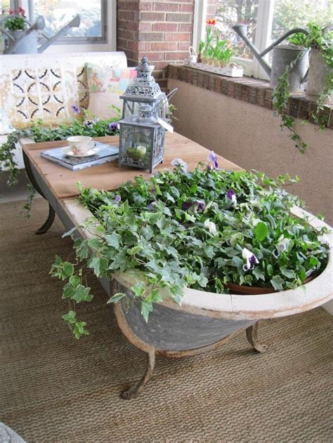 20 Unique And Inspirational Flowerpot Ideas Garden Tub Coffee Table
