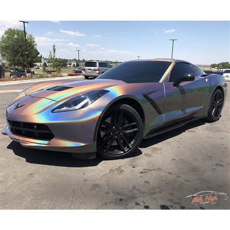 Chevrolet Corvette Wrapped In Colorflip Psychedelic Shade Shifting
