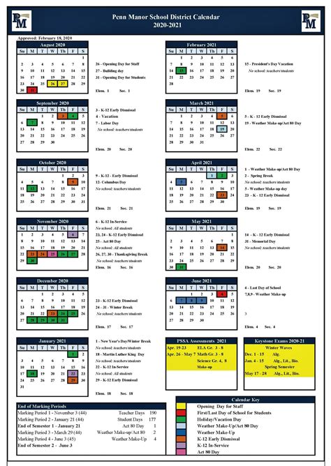 Penn Manor School District Calendar 2023 2024