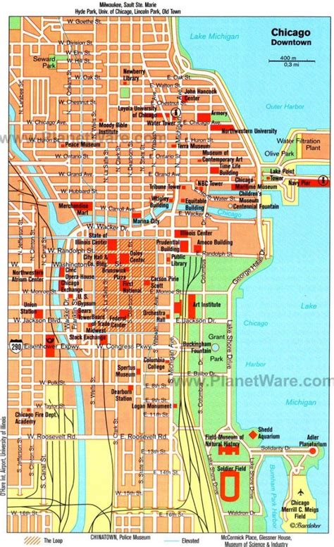 Printable Walking Map Of Downtown Chicago Free Printable Maps