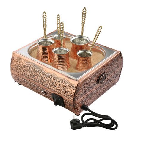 Authentic Turkish Copper Electric Hot Sand Coffee Maker Heater Machine