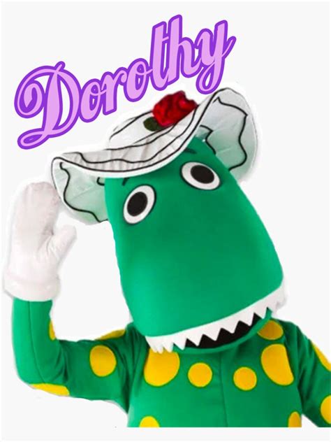 The Wiggles Dorothy The Dinosaur Sticker For Sale By Scottteeple2