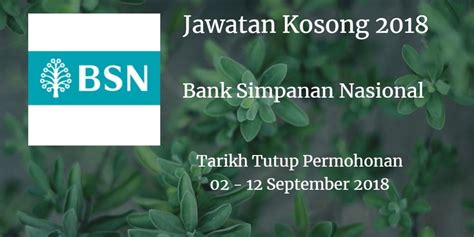 Swift code for each bank simpanan nasional berhad is unique from other banks and provides the widest and broadest coverage of national bank identifiers. Bank Simpanan Nasional Jawatan Kosong BSN 02 - 12 ...