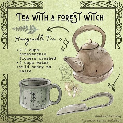 Tea With A Forest Witch X Print Witchy Wall Etsy Witch Spell