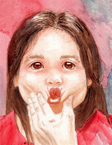 Brown Eyed Cutie Painting By Margaret Bucklew Pixels