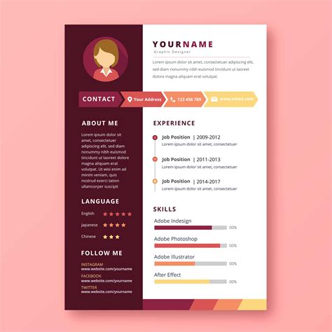 The lengthiest and most detailed part of each graphic designer resume sample is work experience. Graphic Designer Resume - Download Free Vectors, Clipart ...
