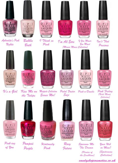 Opi Color Chart With Names