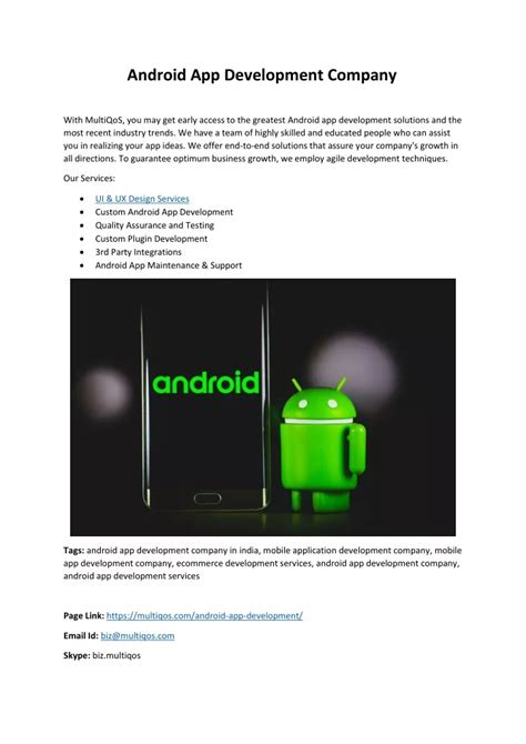 Ppt Android App Development Company Powerpoint Presentation Free