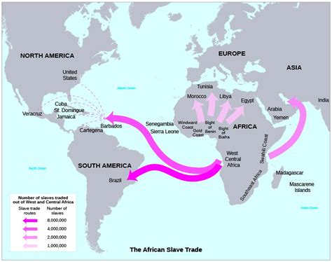 Sub Saharan African Slave Trade Map