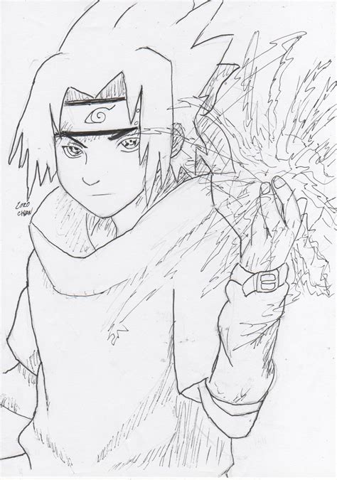 Coloriage Naruto Sasuke