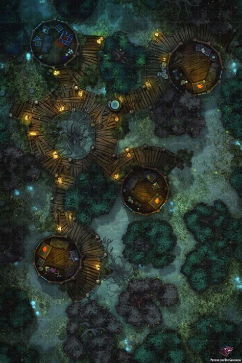 Swamp Hags Huts Dandd Map For Roll20 And Tabletop Dice Grimorium