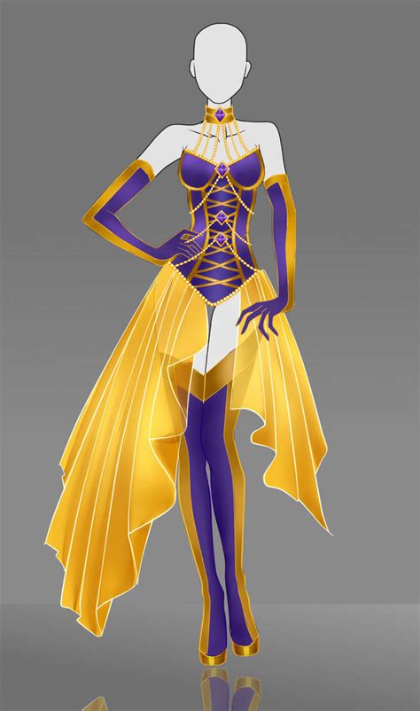 Adoptable Outfit Auction The Gold Bellflower By Nagashia On Deviantart
