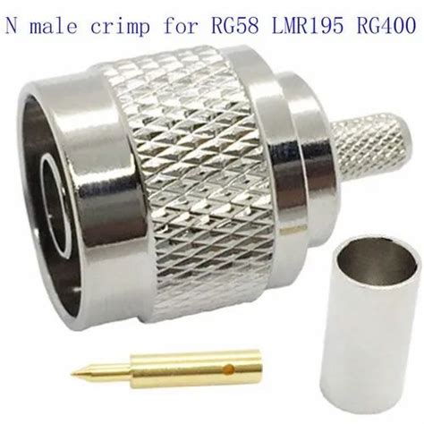 N Male Crimp On Plug Connector For Lmr Rg Ohm Low Loss Rf Coaxial Cable At Best Price