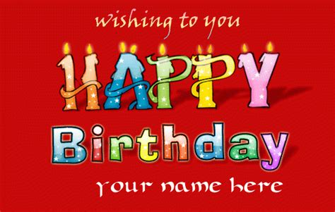 You can download or direct link all birthday clip art and animations on this page for free ‐ you will see all. write your name on GIF card wishing to you happy birthday ...