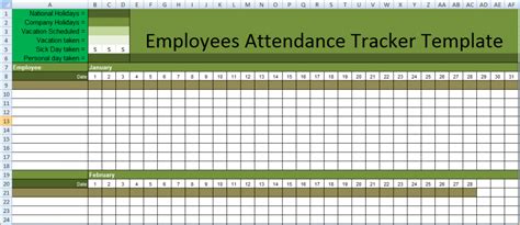 Printable Employees Attendance Sheet Templates Calendar With Images