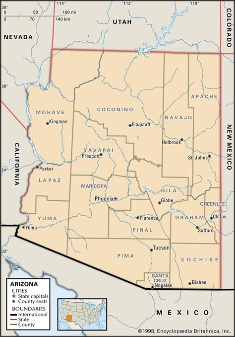 Arizona County Maps Interactive History And Complete List