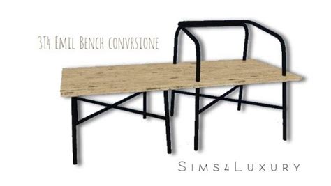 Sims4luxury Emil Bench Converted From Ts3 To Ts4 • Sims 4 Downloads