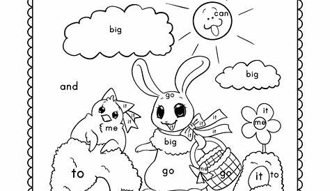 Easter Bunny Coloring Worksheet - Free Kindergarten Holiday Worksheet