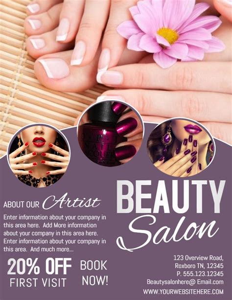 Beauty Salon And Spa Massage Parlor Poster Template Beauty Salon