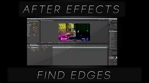 Find Edges After Effects Tutorial Youtube