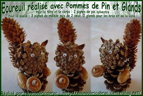 Ecureuil Fabriqué Avec Des Pommes De Pin Pomme De Pin Craft