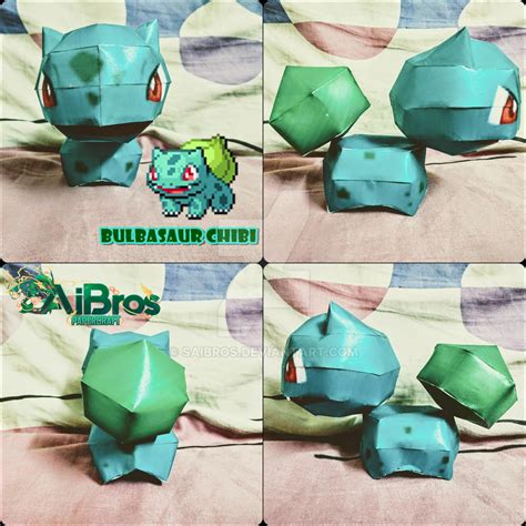 Pokemon Papercraftchibi Bulbasaur By Saibros On Deviantart