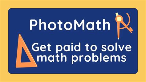PhotoMath: Solve Math Problems for Money (plus Payment Proof) - Digital