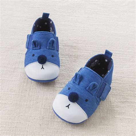 2018 Spring Baby Shoes Cute Puppy White Blue Patchwork