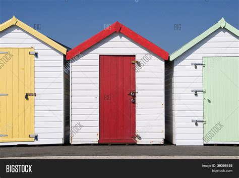 Colorful Beach Huts Image And Photo Free Trial Bigstock