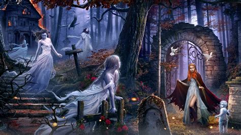 Halloween Fantasy Art 2560x1440 Wallpaper