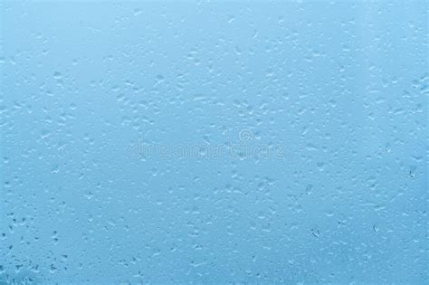 Water Drops Background Rain Drops On Window Blue Background Drops Of
