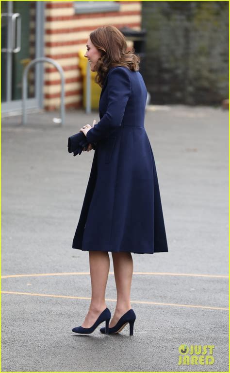 Kate Middleton Shows Off Baby Bump During Reach Academy Feltham Visit