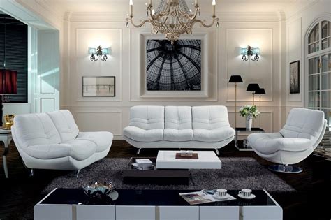 modern white rounded leather loveseat living room leather