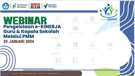 Webinar Pengelolaan E Kinerja Guru Dan Kepala Sekolah Melalui Pmm Youtube