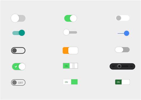 Toggle Buttons Web App Design Web Layout Design User Interface Design
