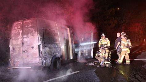 No One Hurt When Fire Engulfs Armored Truck Officials Say Newsday