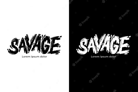 Premium Vector Hand Drawn Savage Logo Template