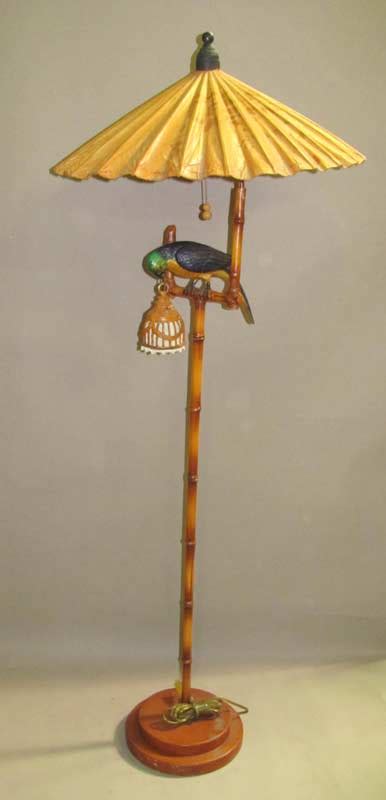 Tropical Bamboo Floor Lamp With Bamboo Shade Lamps