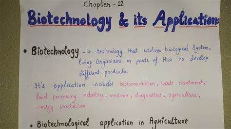 Class 12 Biology Biotechnology And Its Applications Part 1