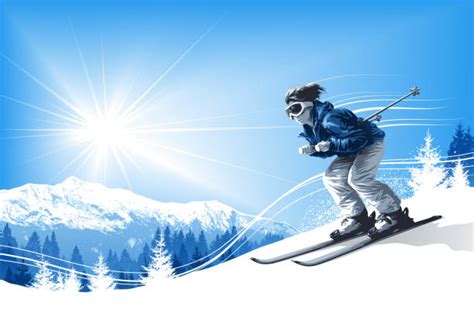 Royalty Free Downhill Skiing Clip Art Vector Images And Illustrations