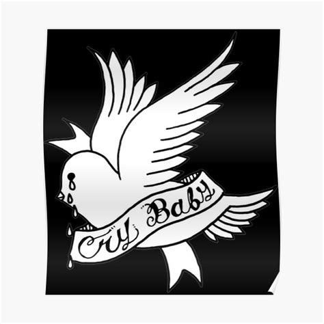 Lil Peep Cry Baby Bird Holding Banner Poster For Sale By Jaquenetta