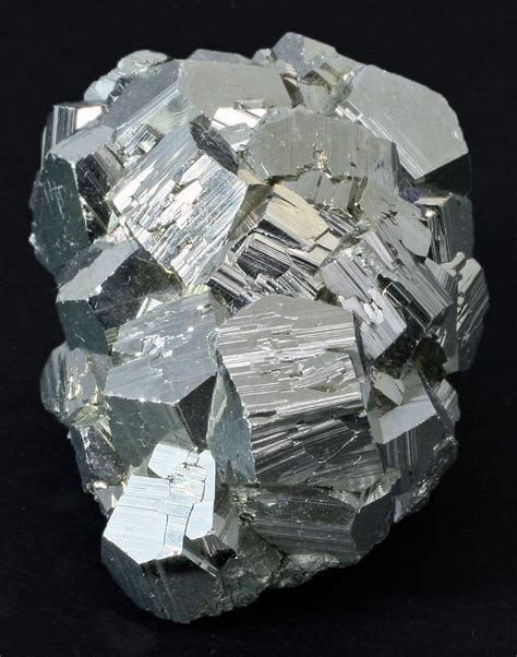 Gleaming Pyrite Crystal Group Peru Gold Metallic Luster Display