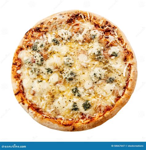 Delicious Four Cheeses Italian Pizza Stock Image Image Of Herbs