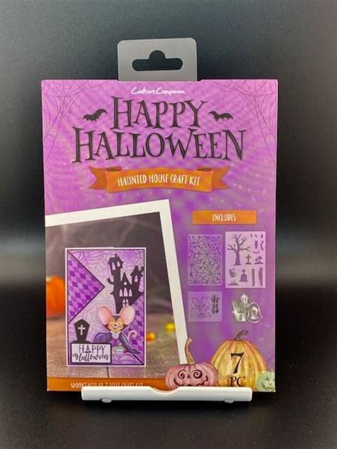 Happy Halloween Haunted House Craft Kit Including Stamps Etsy