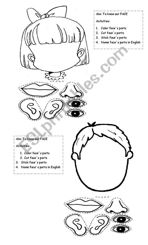 My Face Esl Worksheet By Mabevi Worksheets Esl Worksheets Face